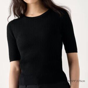 SET OF 3 - Merino Ribbed Sweater | Half Sleeve